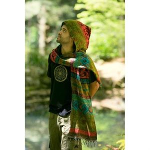 Hoodie Scarf  Festival Clothing Hooded Cowl Gypsy